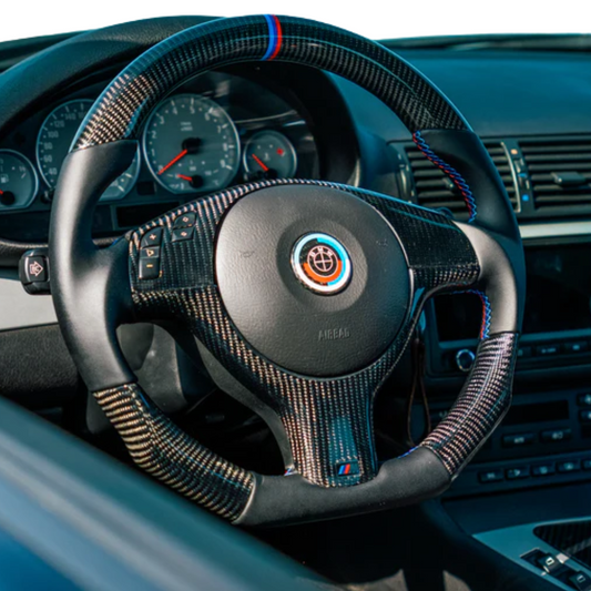 BMW Black Twill Carbon Fiber Emblems