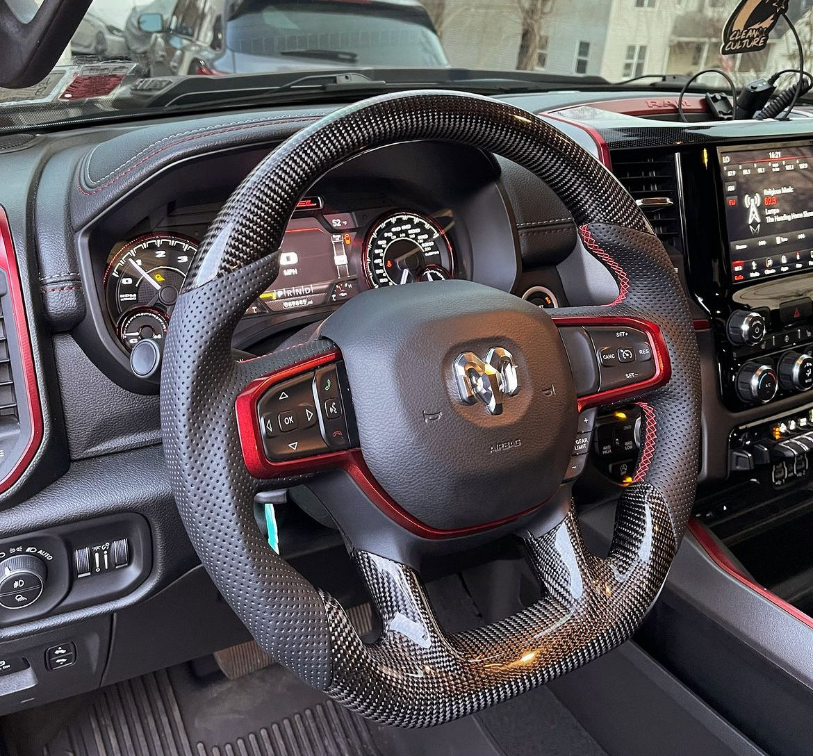 Dodge RAM Carbon Steering Wheel(Rebel, 1500, 2500, TRX, Laramie)