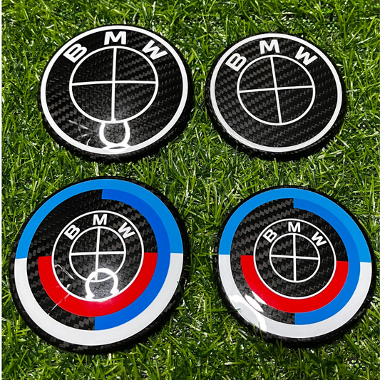 BMW Black Twill Carbon Fiber Emblems