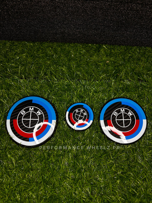 BMW 50th Anniversary Carbon Fiber Emblems