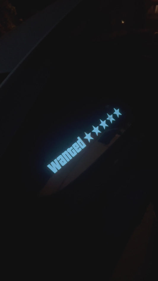 WANTED LED STICKER
